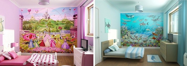 Варианты дизайна детской комнаты для девочек и мальчиков