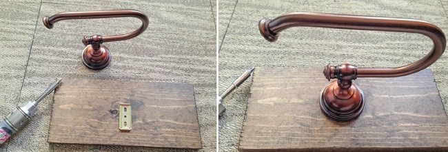 Доска и металлический держатель