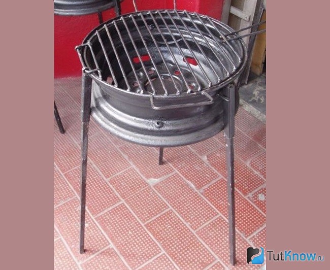 Барбекю из колеса