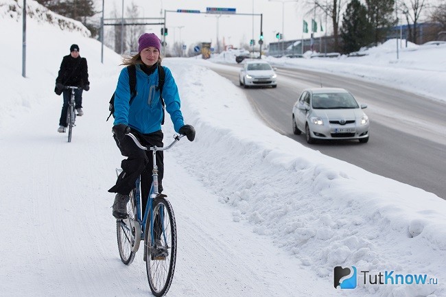 Езда на велосипеде в городе