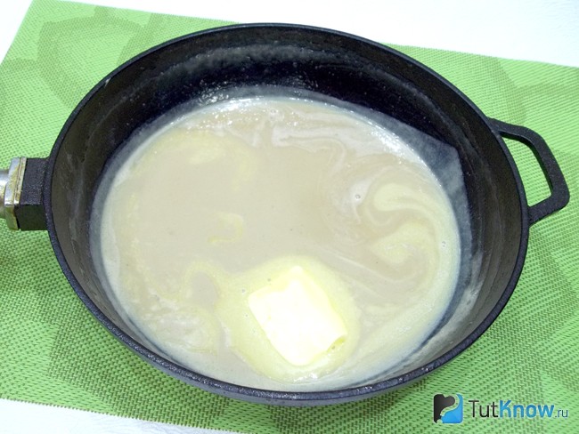 К продуктам добавлено масло