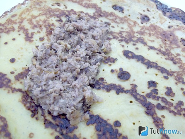 Грибы с мясом перекручены