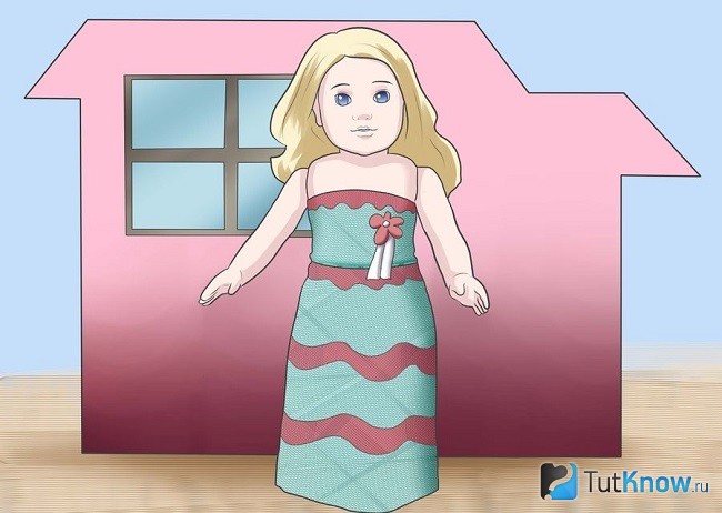 Кукла в юбке и топе