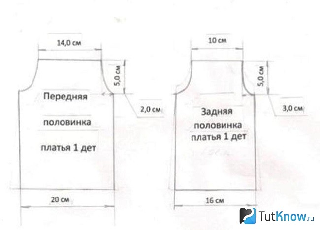 Выкройка сарафана для тряпичной куклы