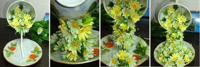 Декорирование проволоки и блюдца