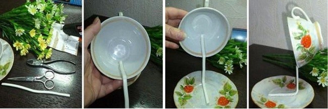 Формирование основы из чашки и блюдца