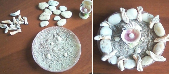 Заготовка на пластиковом блюдце