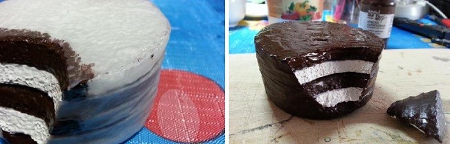 Формирование тортика из заготовок