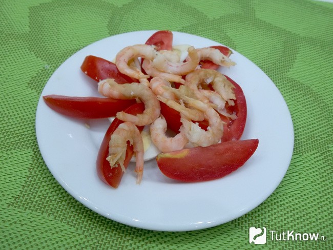 К продуктам добавлены креветки