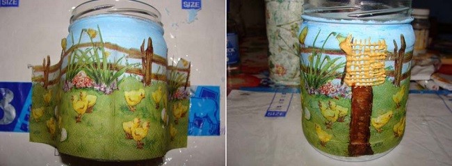 Декупаж банки