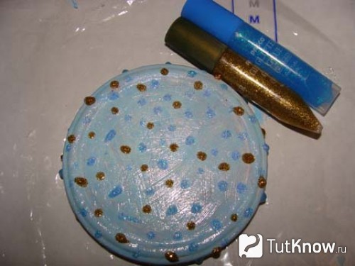 Декорирование крышки банки