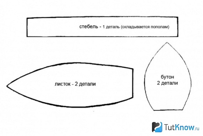 Шаблон деталей тюльпана