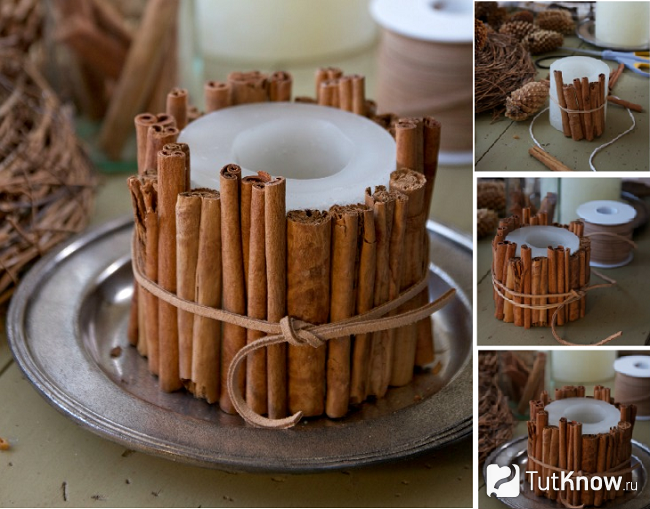 Ароматическая свеча с корицей