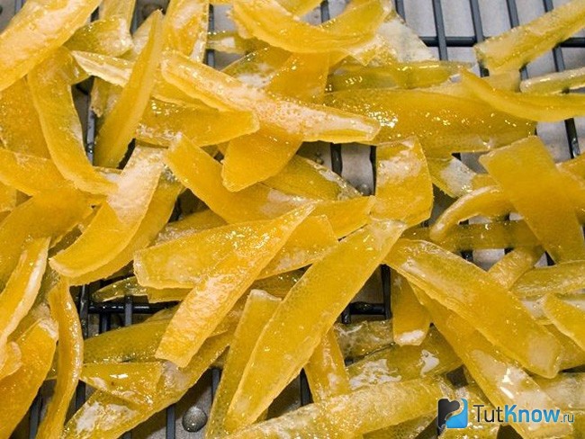 Цукаты из цедры лимона