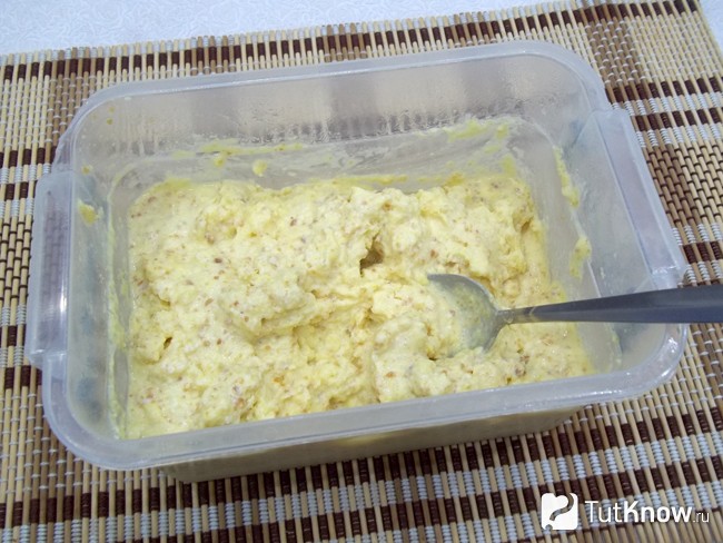 Мороженное застывает