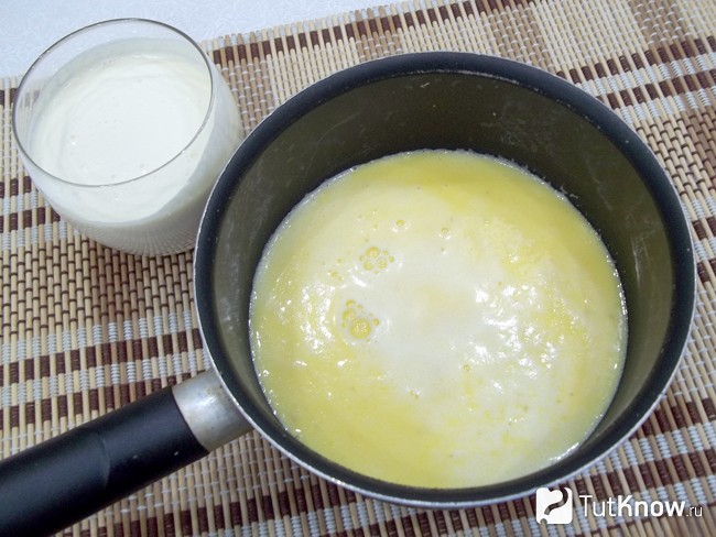 К продуктам добавлены сливки