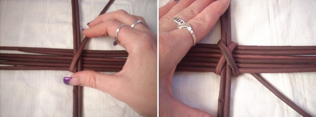 Пошаговое плетение хлебницы