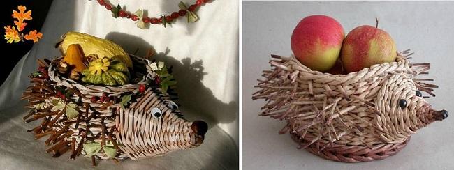 Ёжик из скрученной бумаги