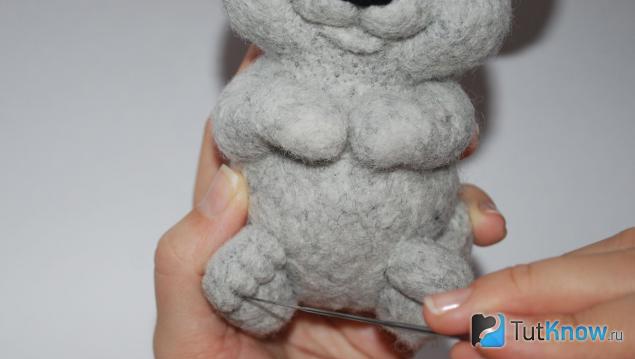 Формирование нижних лапок ёжика