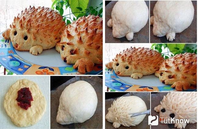 Булочки ёжики с ореховой шубкой