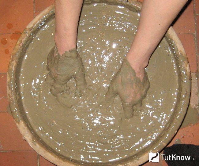 Приготовление глиняного раствора