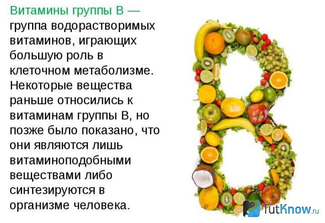 Справка о витаминах группы B