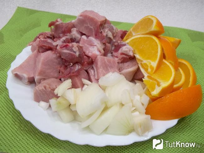 Все продукты нарезаны