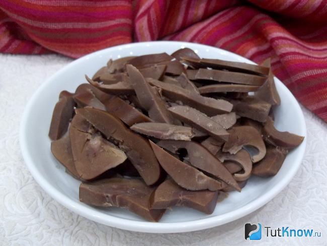 Почки нарезаны