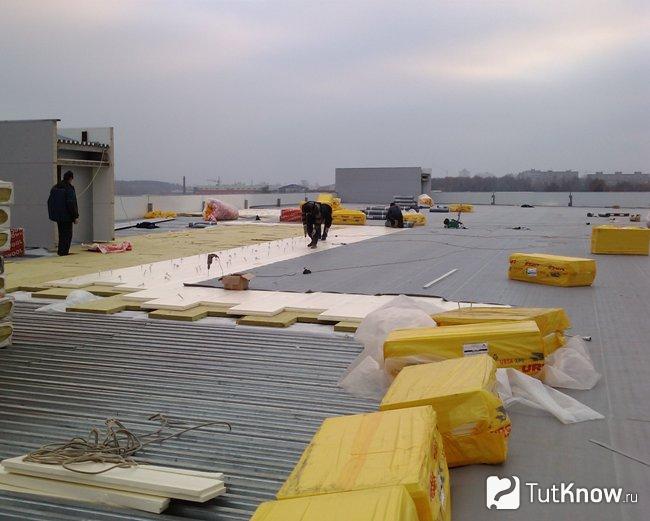 Утепление плоской кровли минватой