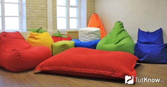 Бескаркасная мягкая мебель