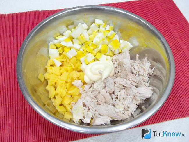 К продуктам добавлено куриное филе