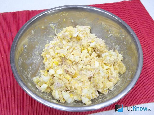 Продукты перемешаны