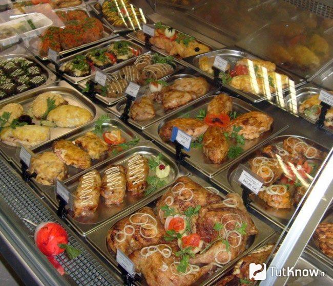 Готовые продукты из супермаркета