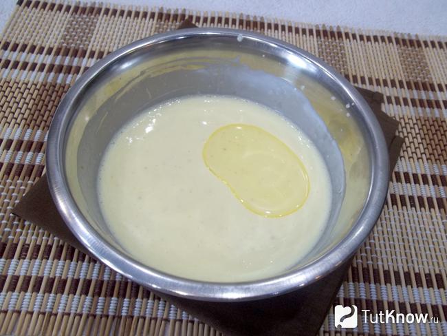 К кефиру влито растительное масло