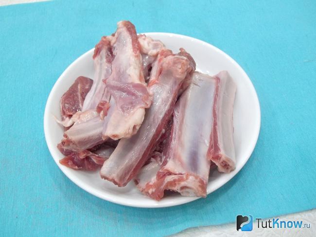 Ребрышки нарезаны