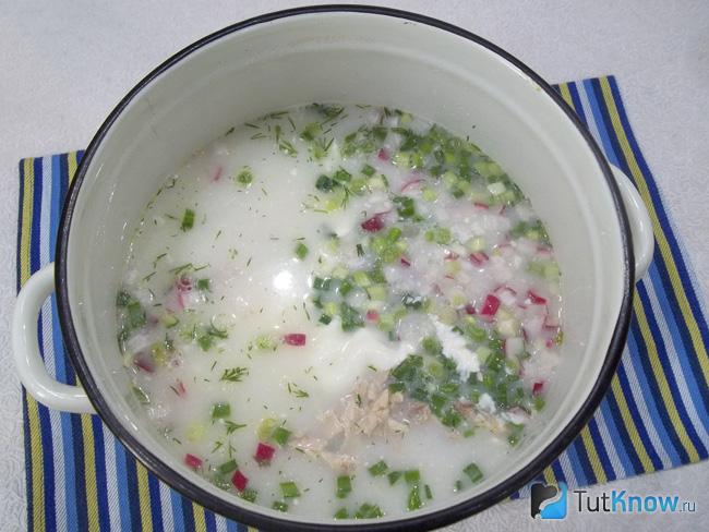 Готовая окрошка