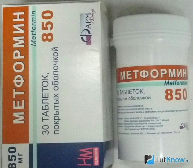 Упаковка Метформина