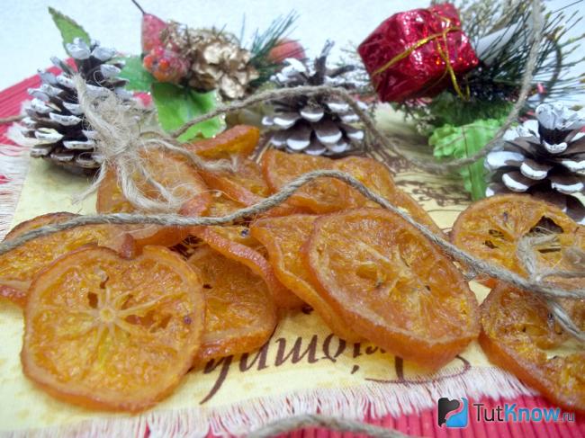 Готовые цукаты из мандаринов