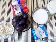 Ингредиенты для овсяной каши со сливами