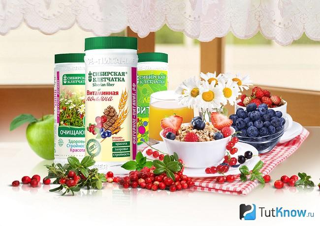 Сибирская клетчатка и ягоды