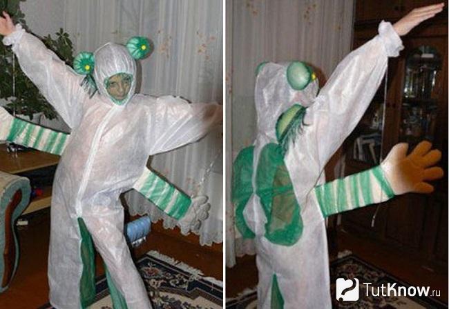 Костюм инопланетянина из комбинезона