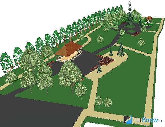 Проект участка с уклоном