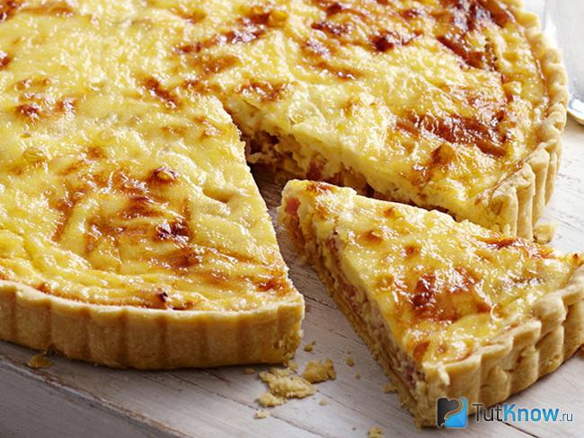 Пирог киш с курицей