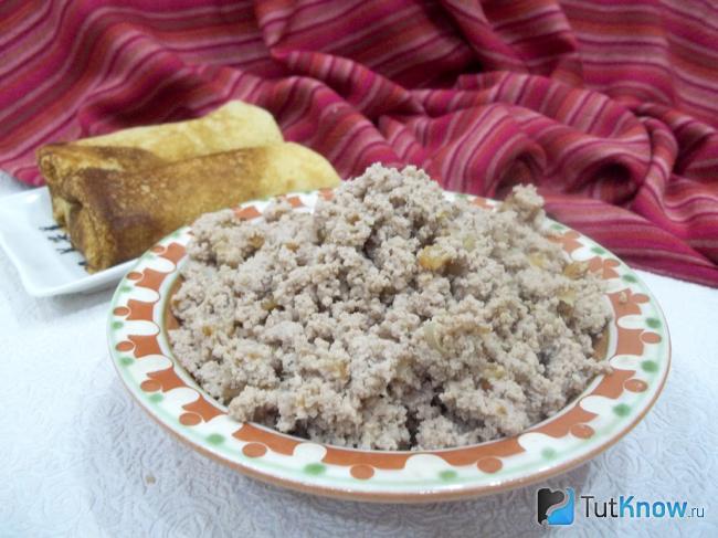 Готовый мясной фарш для блинов