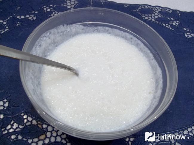 Кефир вымешан с содой