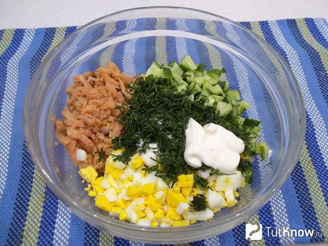 Продукты заправленны майонезом
