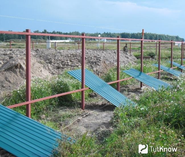 Установка забора из профнастила