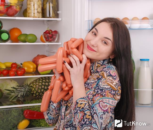 Хранение сосисок в холодильнике