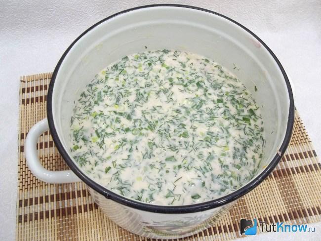 Готовая окрошка