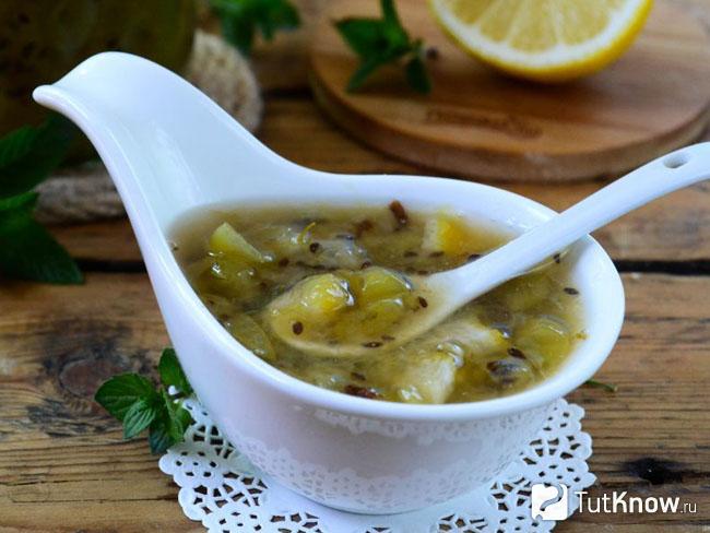 Повидло из крыжовника с яблоками
